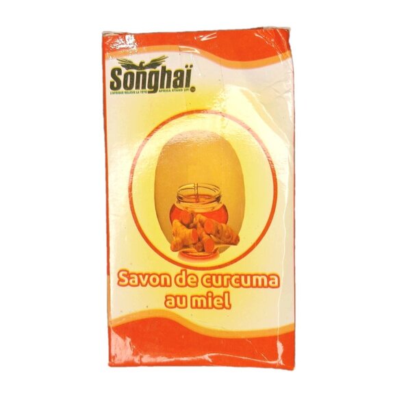 Songhai Turmeric With Honey Bar Soap Natural Ingredients Smooth Skin 200g - Picture 1 of 4